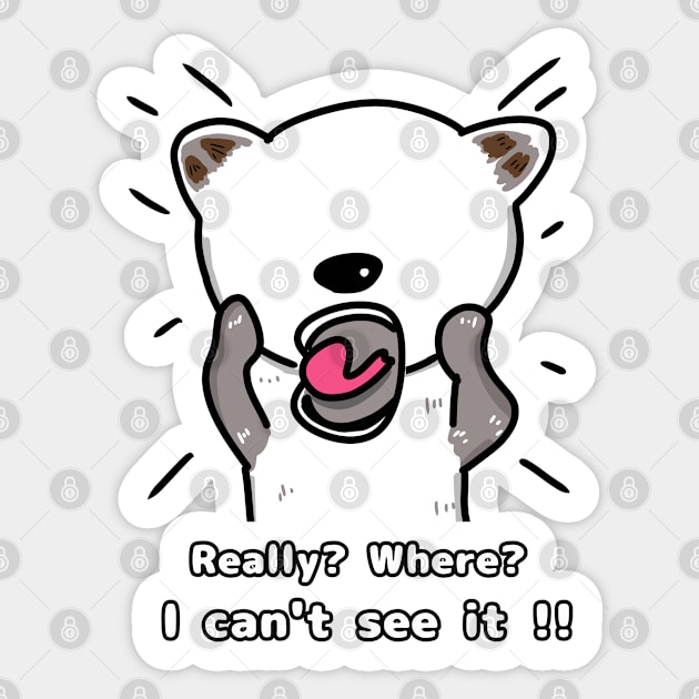 I can't see it Sticker by Hetaor